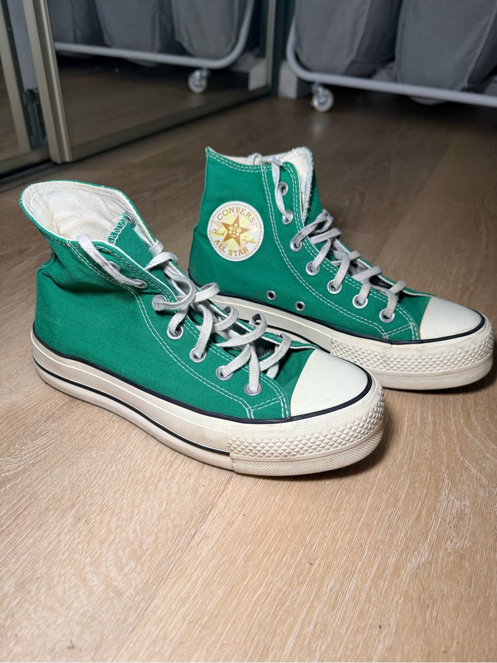 Converse Women’s All Star High-Top Platform Sneakers - Green